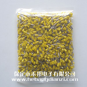 VE管型端子 E1008 內(nèi)孔徑1.4 黃色