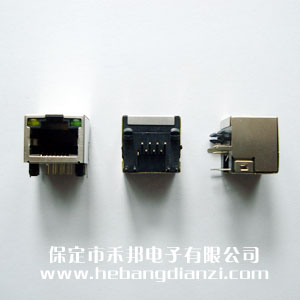 RJ45臥式網(wǎng)口座 帶燈
