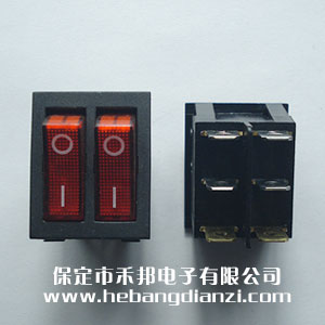 KCD8-212N雙聯(lián)船型開關 紅色