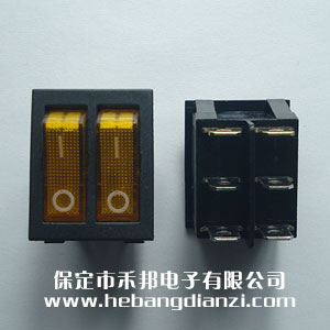 KCD8-212N雙聯(lián)船型開關 黃色