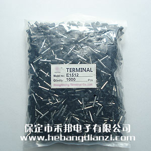 VE管型端子 E1512 內(nèi)孔徑1.7 黑色